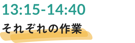 それぞれの作業